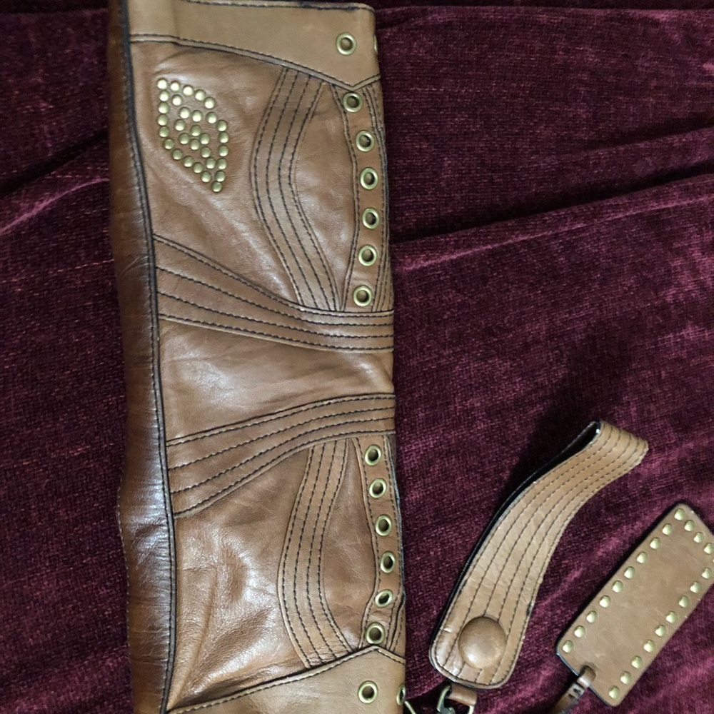 Brown Betsy Johnson clutch